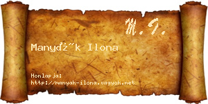 Manyák Ilona névjegykártya